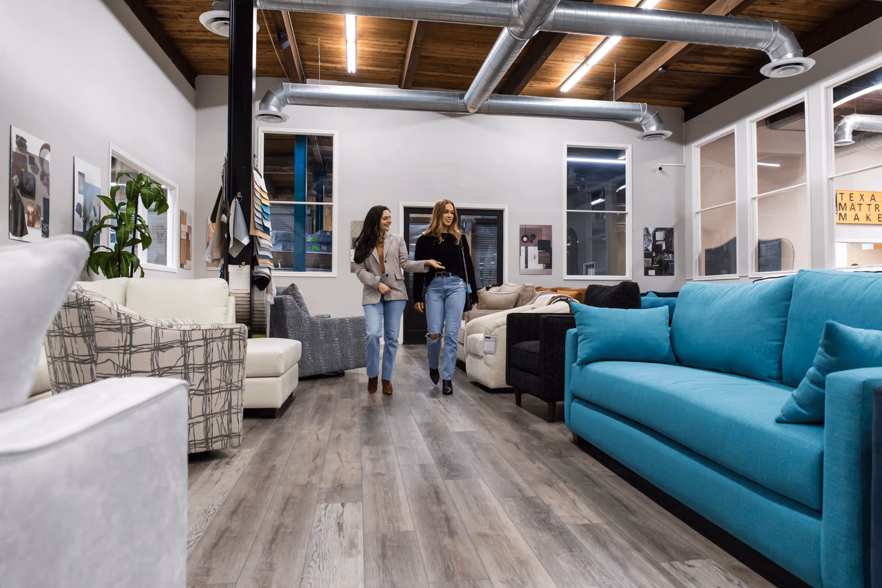 Modern commercial upholstered furniture manufacturing workshop